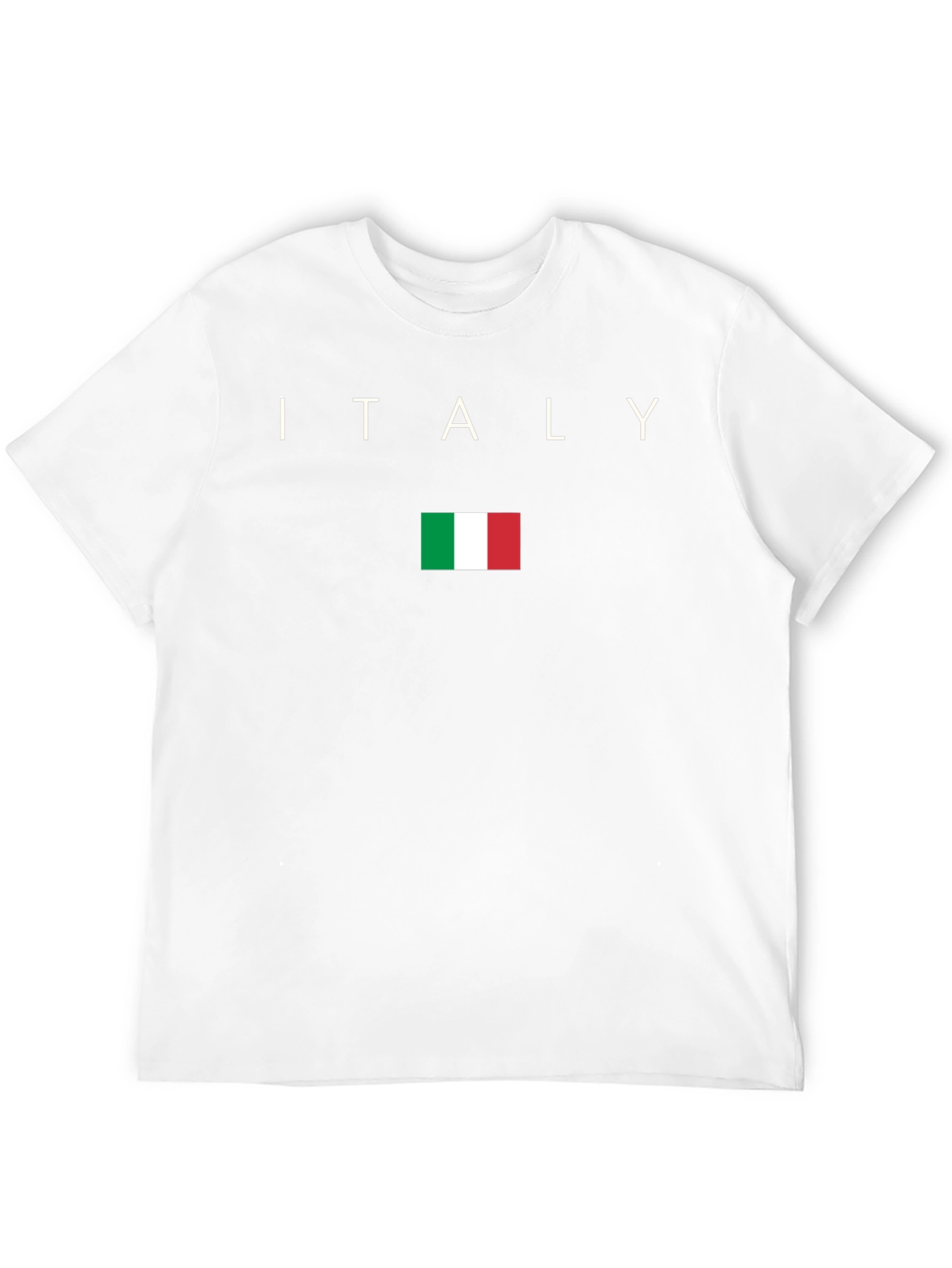 Italy Flag Graphic Tee - Black Cotton T-Shirt