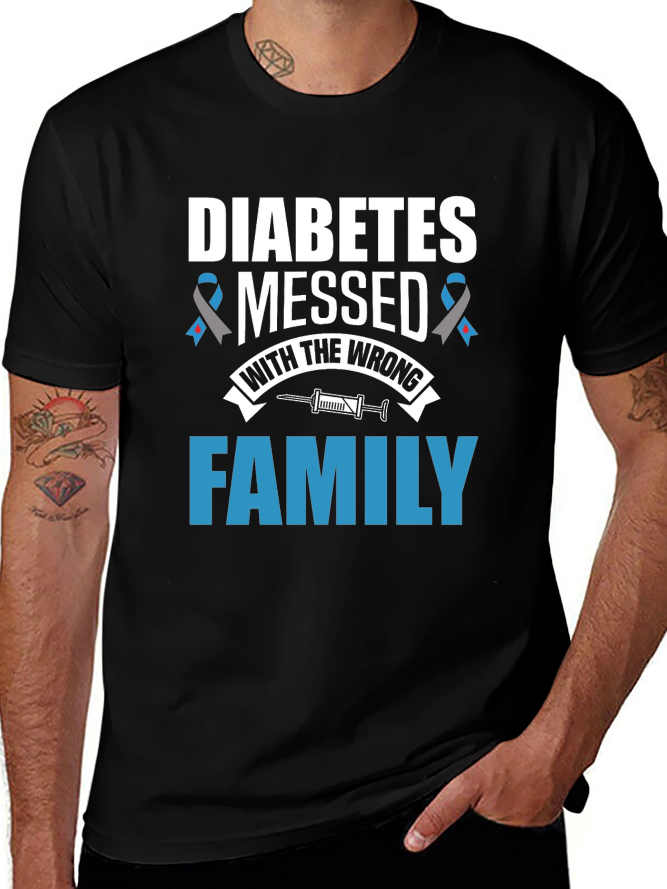 Diabetes Awareness T-Shirt Family Strong