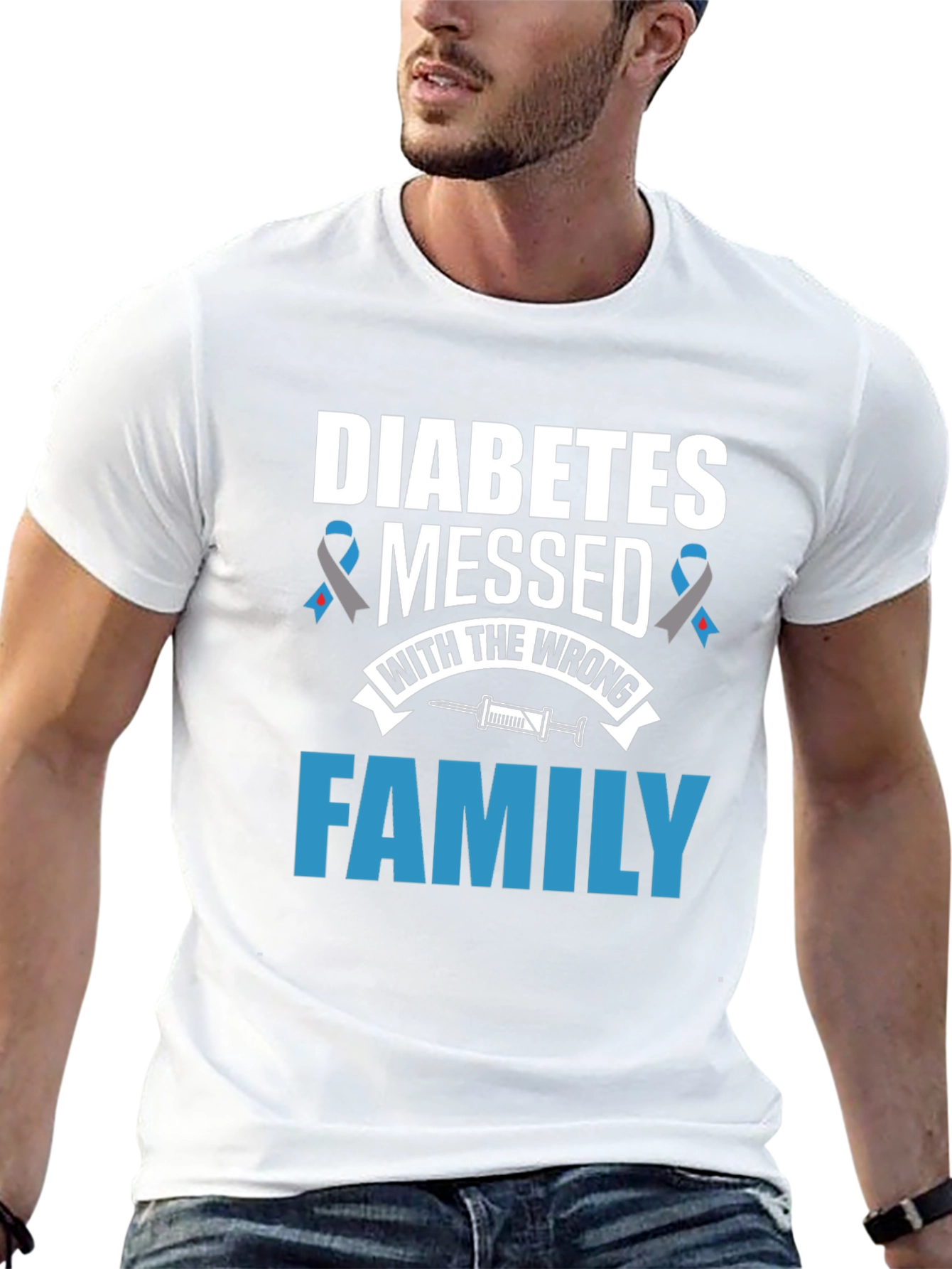 Diabetes Awareness T-Shirt Family Strong