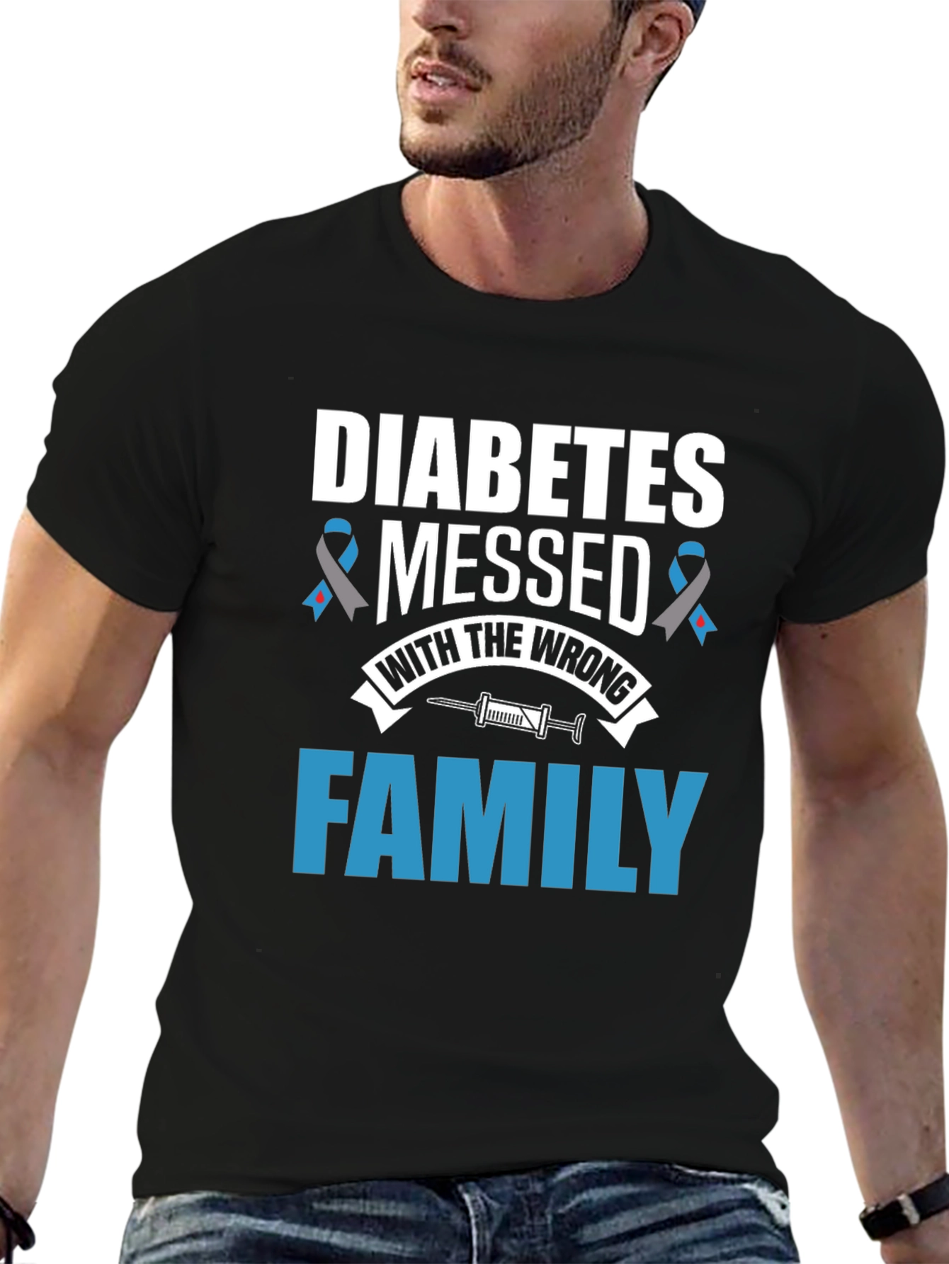Diabetes Awareness T-Shirt Family Strong