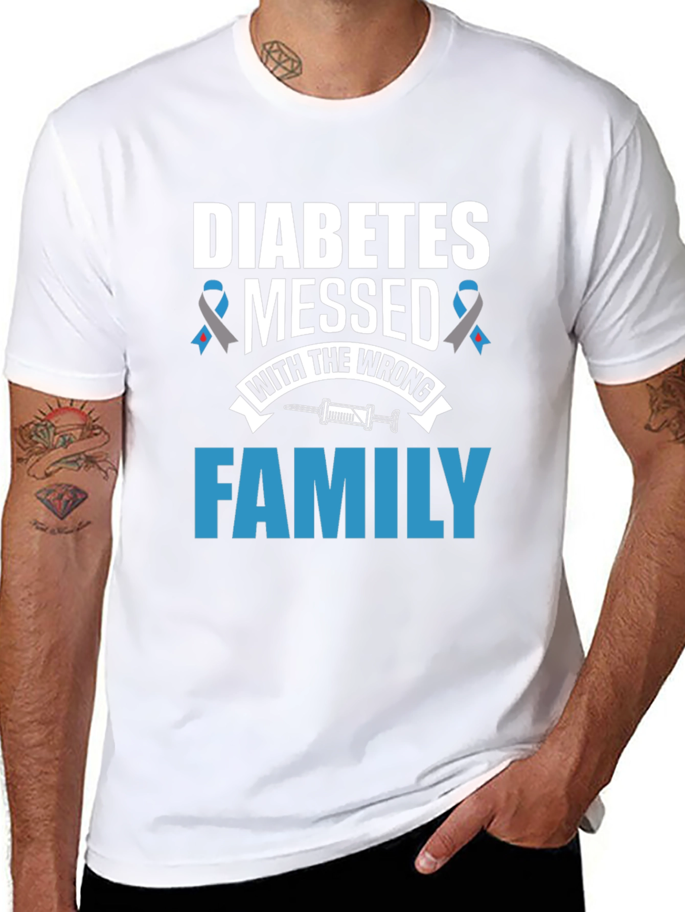 Diabetes Awareness T-Shirt Family Strong
