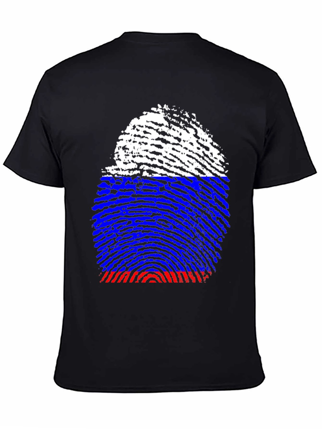 Russia Flag Fingerprint T-Shirt