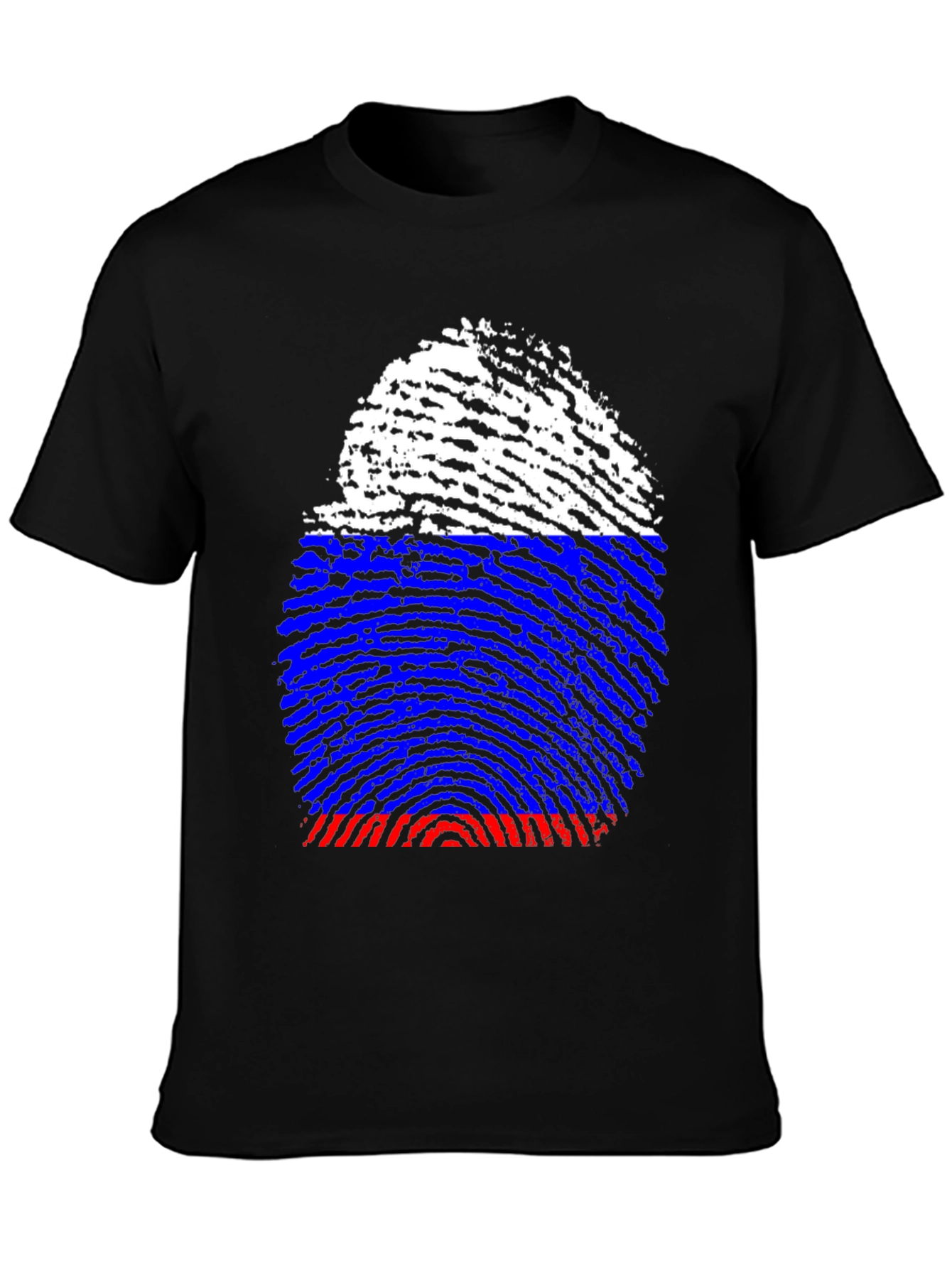 Russia Flag Fingerprint T-Shirt