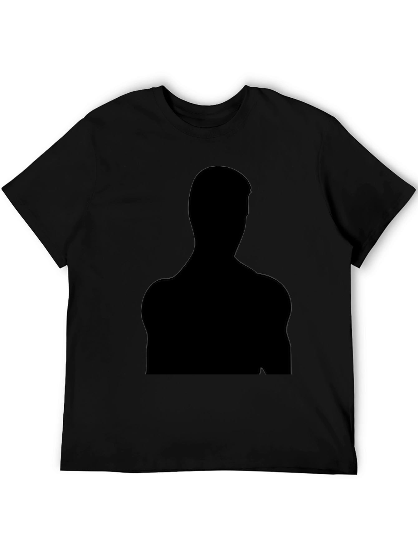 Black Silhouette Graphic Tee - Mens Casual T-Shirt