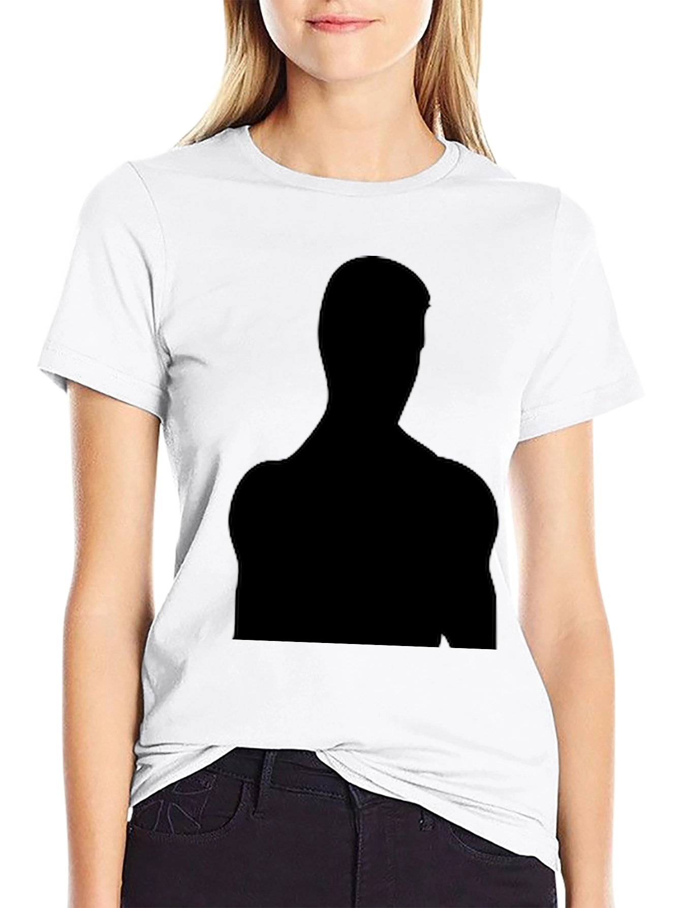 Black Silhouette Graphic Tee - Mens Casual T-Shirt