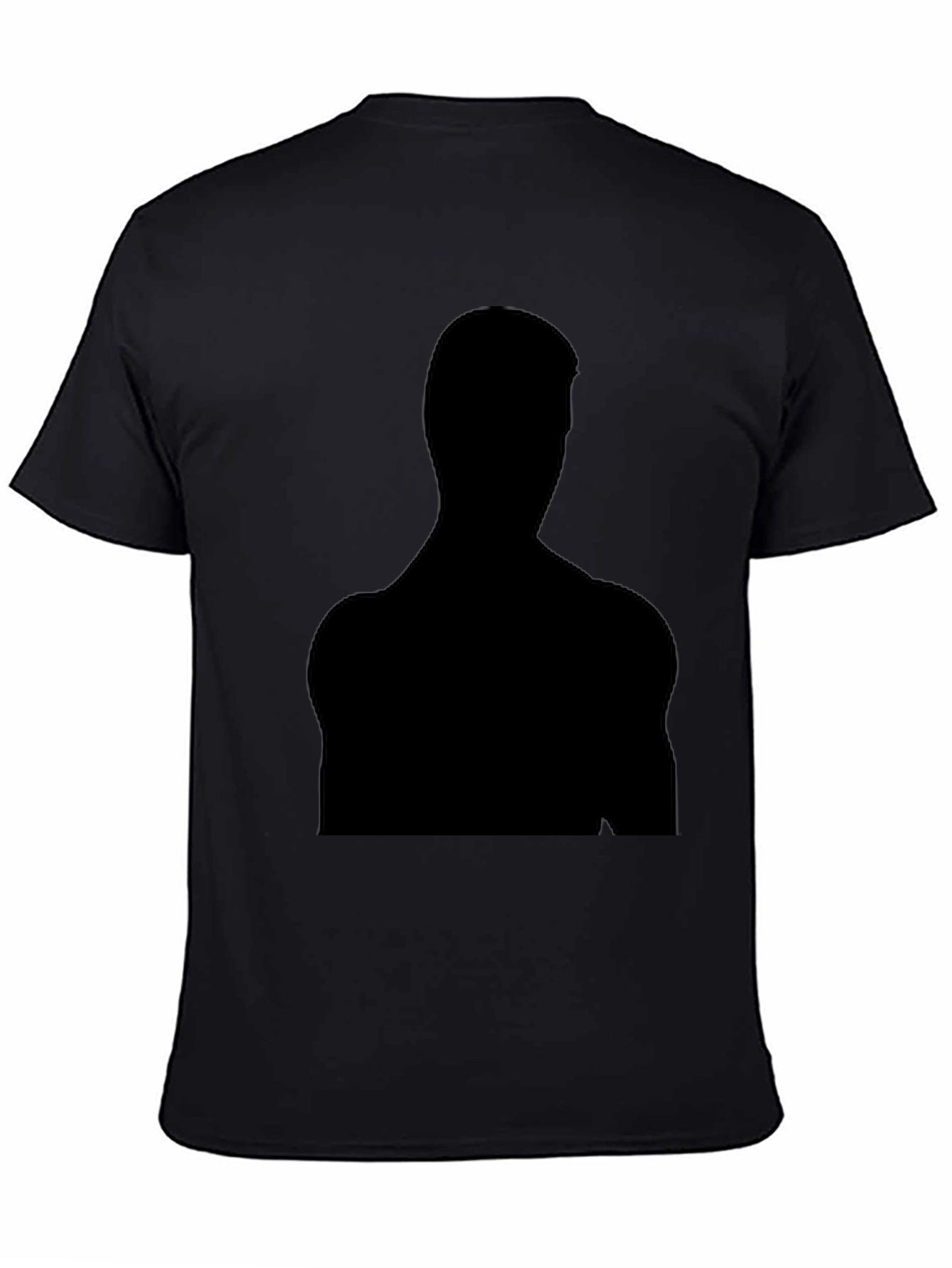 Black Silhouette Graphic Tee - Mens Casual T-Shirt