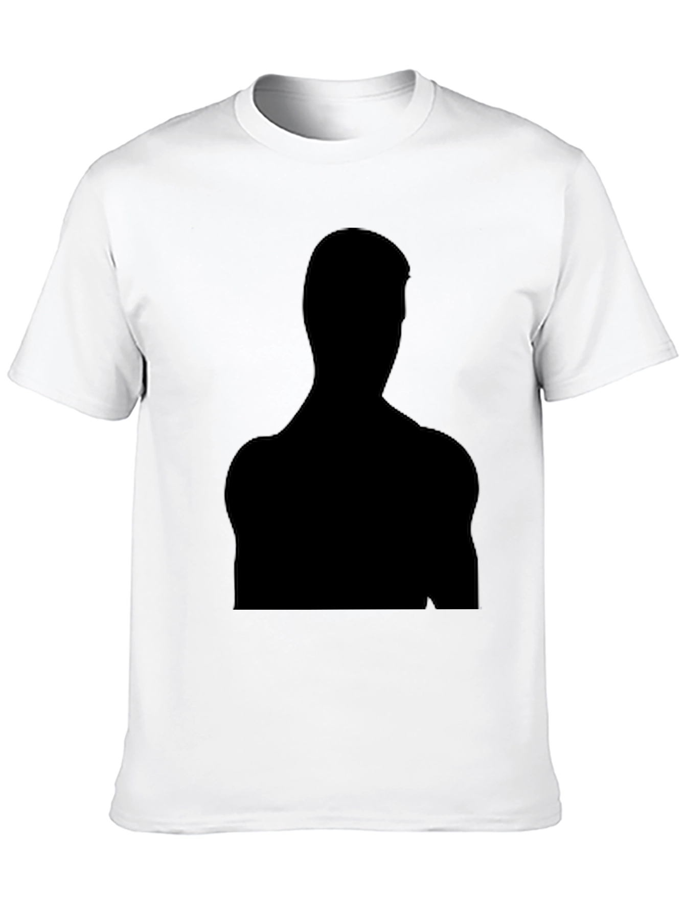 Black Silhouette Graphic Tee - Mens Casual T-Shirt