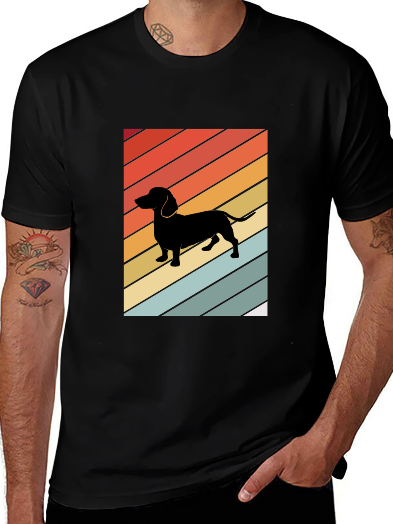 Retro Dachshund Silhouette T-Shirt