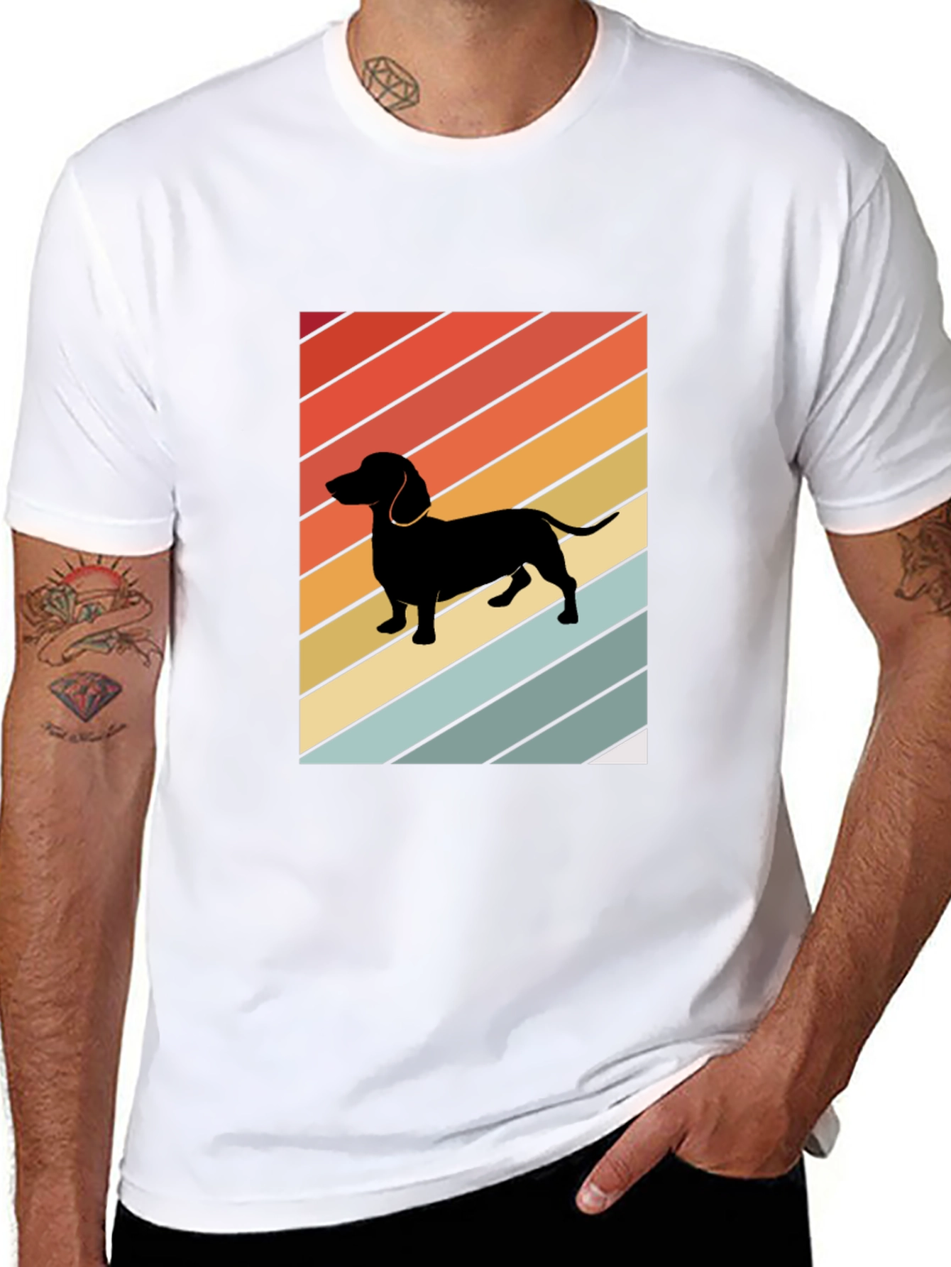 Retro Dachshund Silhouette T-Shirt