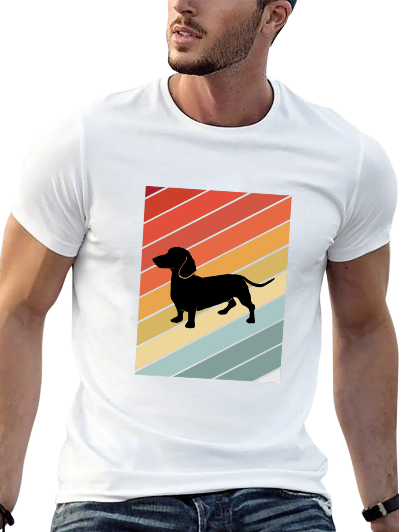 Retro Dachshund Silhouette T-Shirt