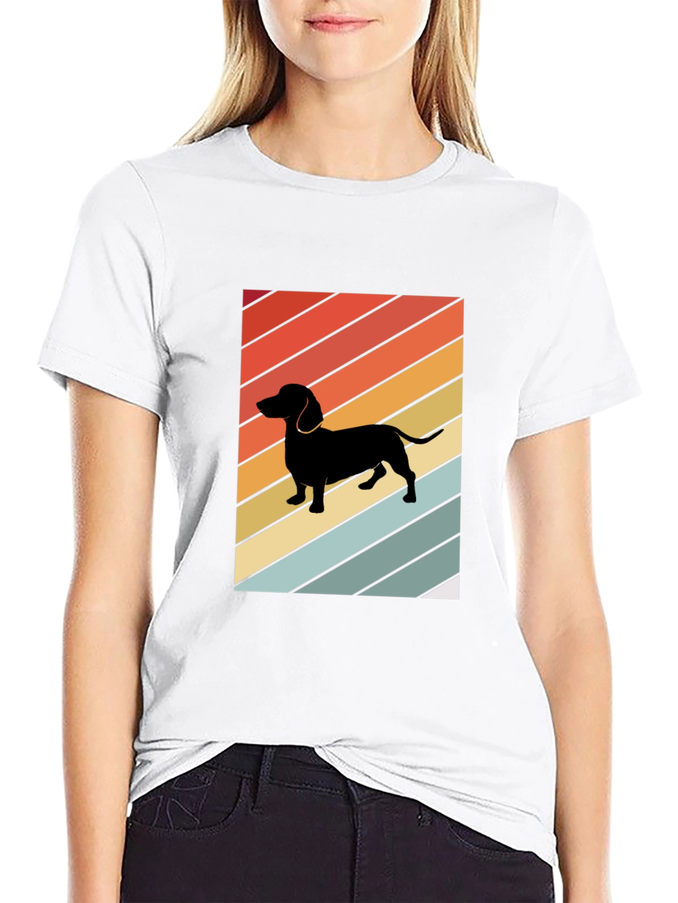 Retro Dachshund Silhouette T-Shirt