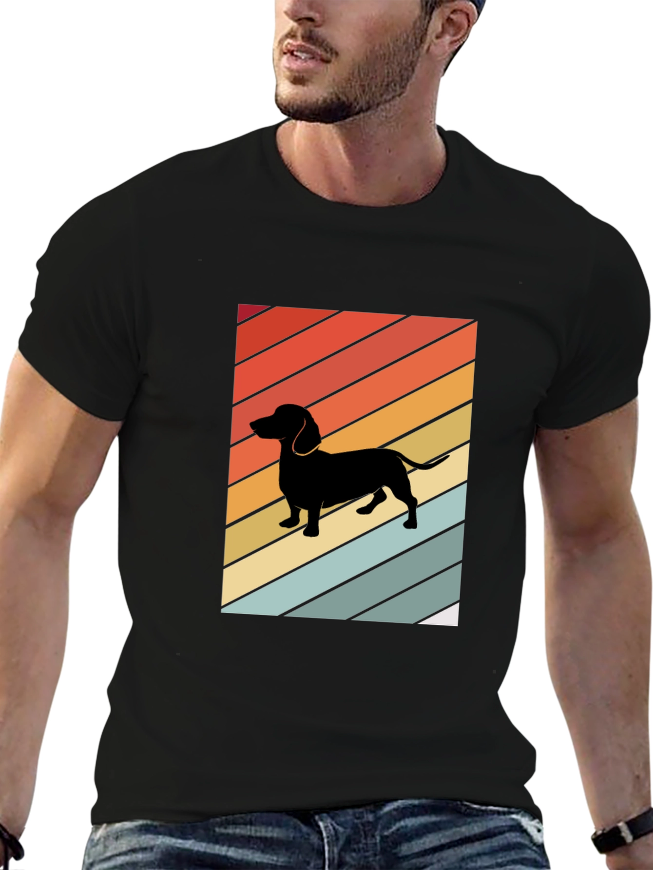 Retro Dachshund Silhouette T-Shirt
