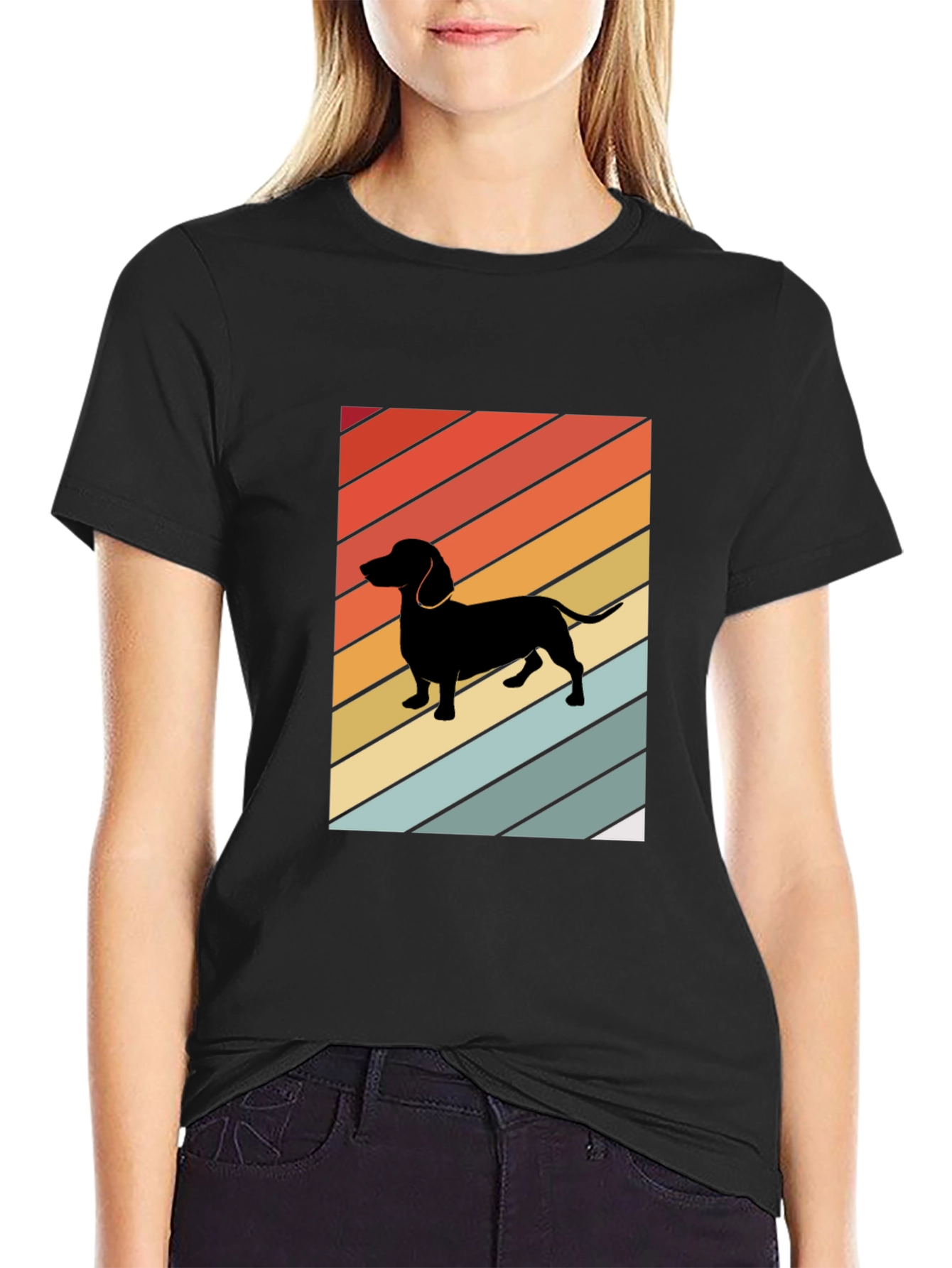 Retro Dachshund Silhouette T-Shirt