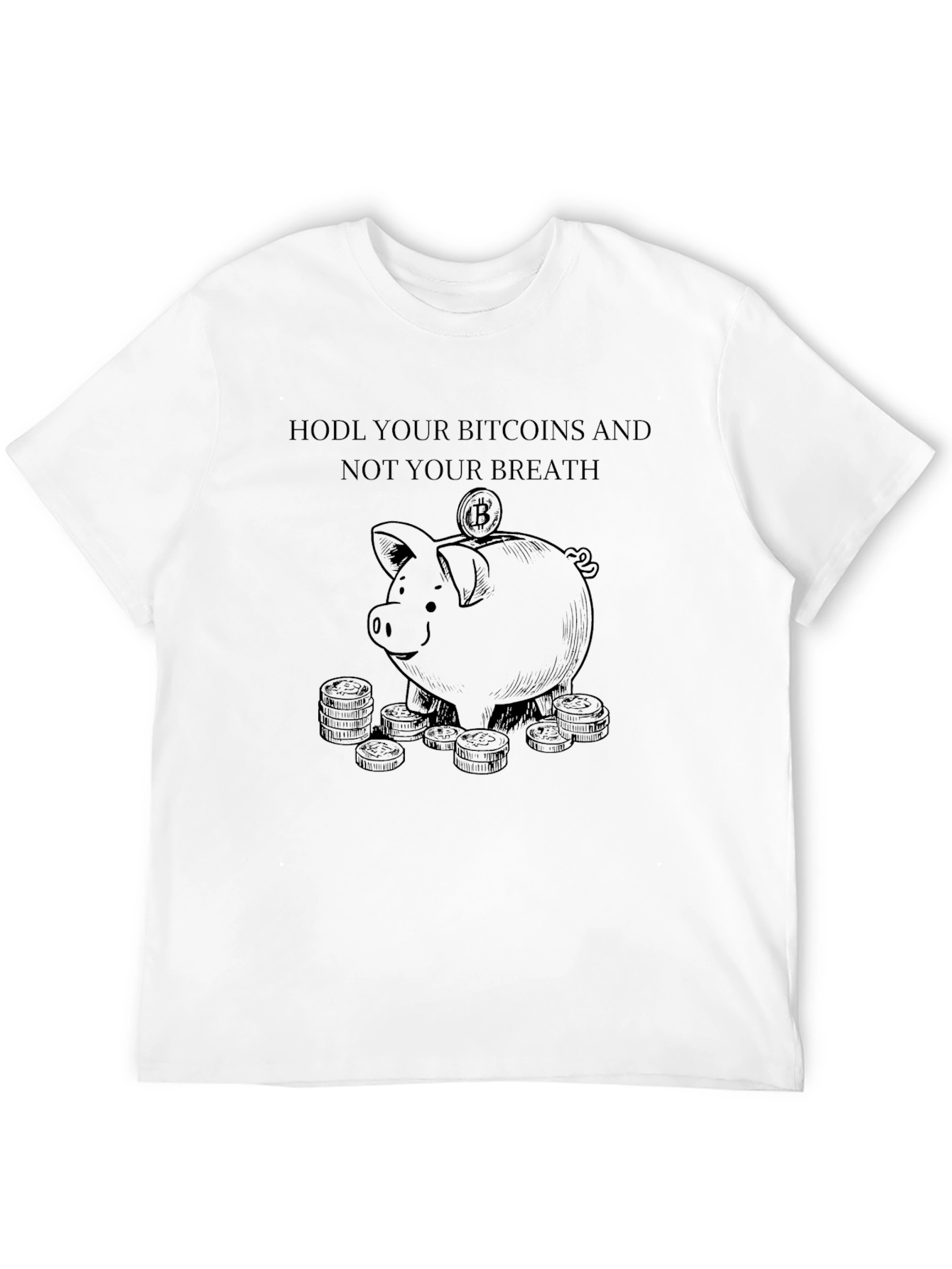HODL Bitcoin T-Shirt - Piggy Bank Crypto Tee