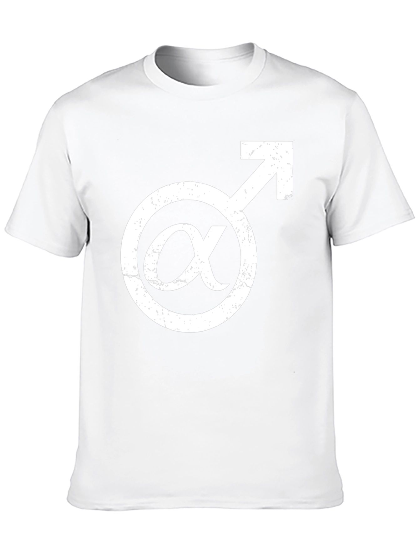 Alpha Male Symbol Graphic Tee - Black Cotton Shirt