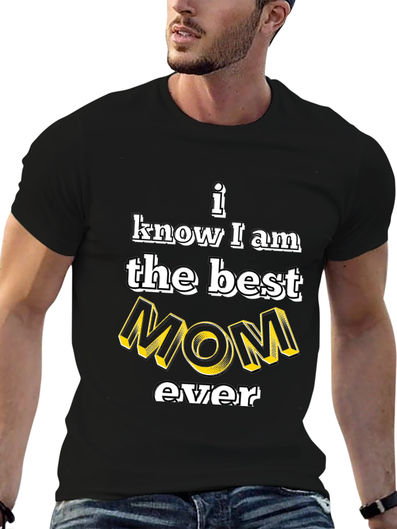 Best Mom Ever Graphic Tee - Black Cotton T-Shirt