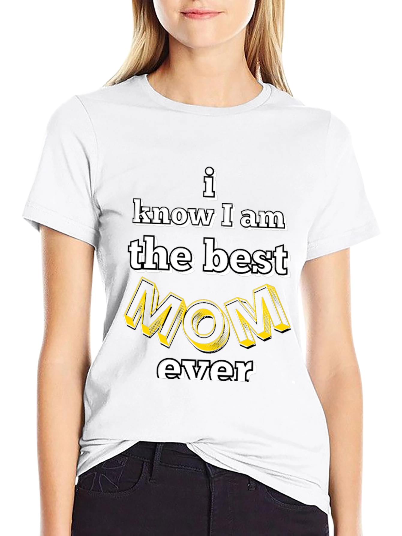 Best Mom Ever Graphic Tee - Black Cotton T-Shirt