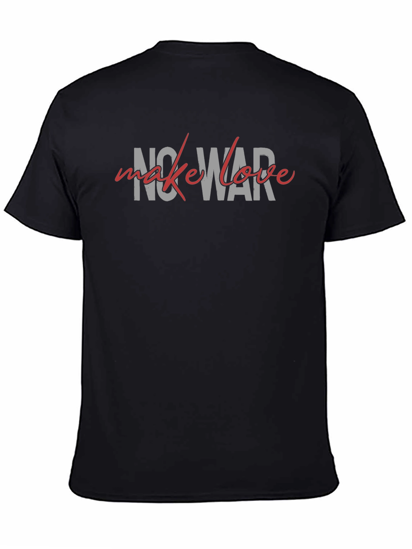 No War Make Love Graphic Tee - Black