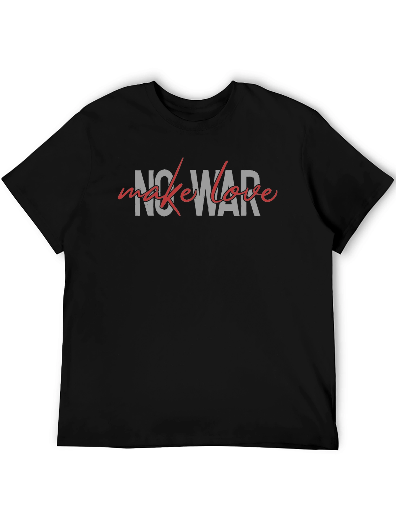 No War Make Love Graphic Tee - Black