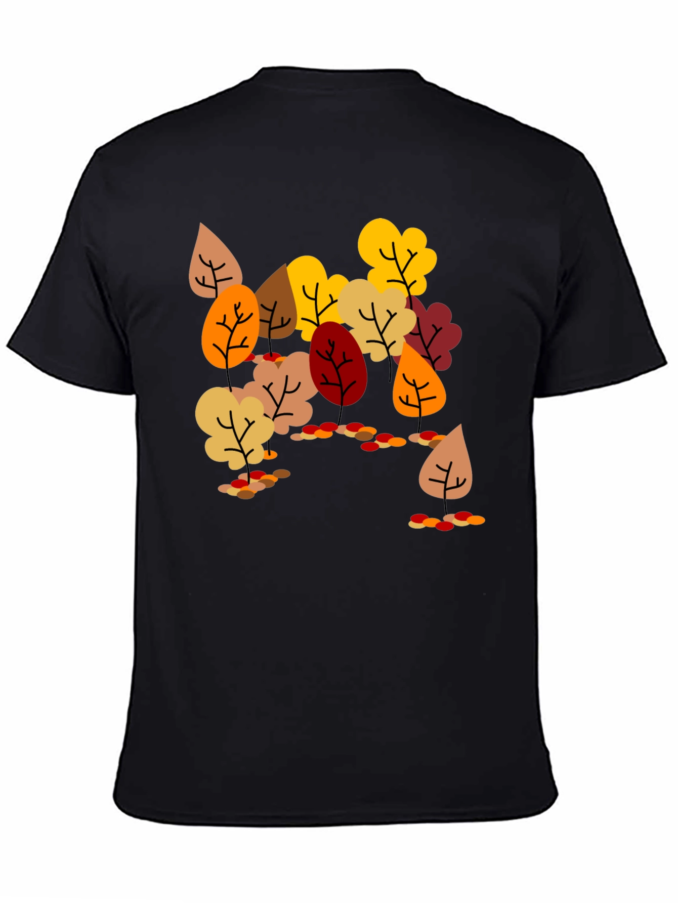 Autumn Leaves Graphic Tee - Nature Inspired Style