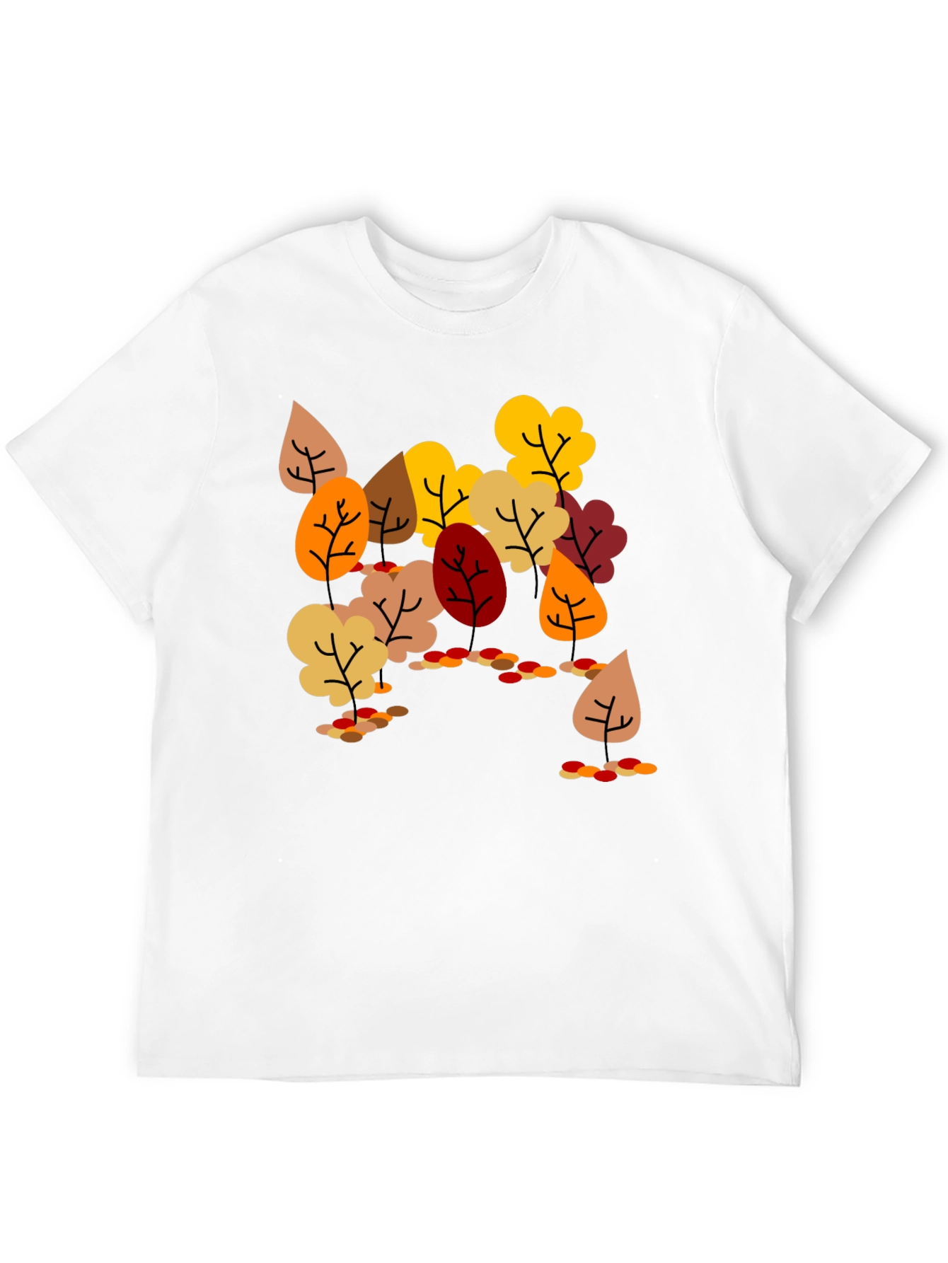 Autumn Leaves Graphic Tee - Nature Inspired Style