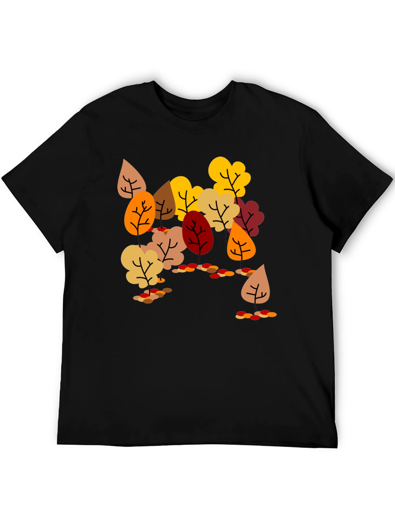 Autumn Leaves Graphic Tee - Nature Inspired Style