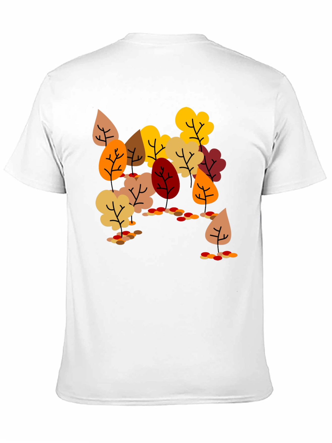 Autumn Leaves Graphic Tee - Nature Inspired Style