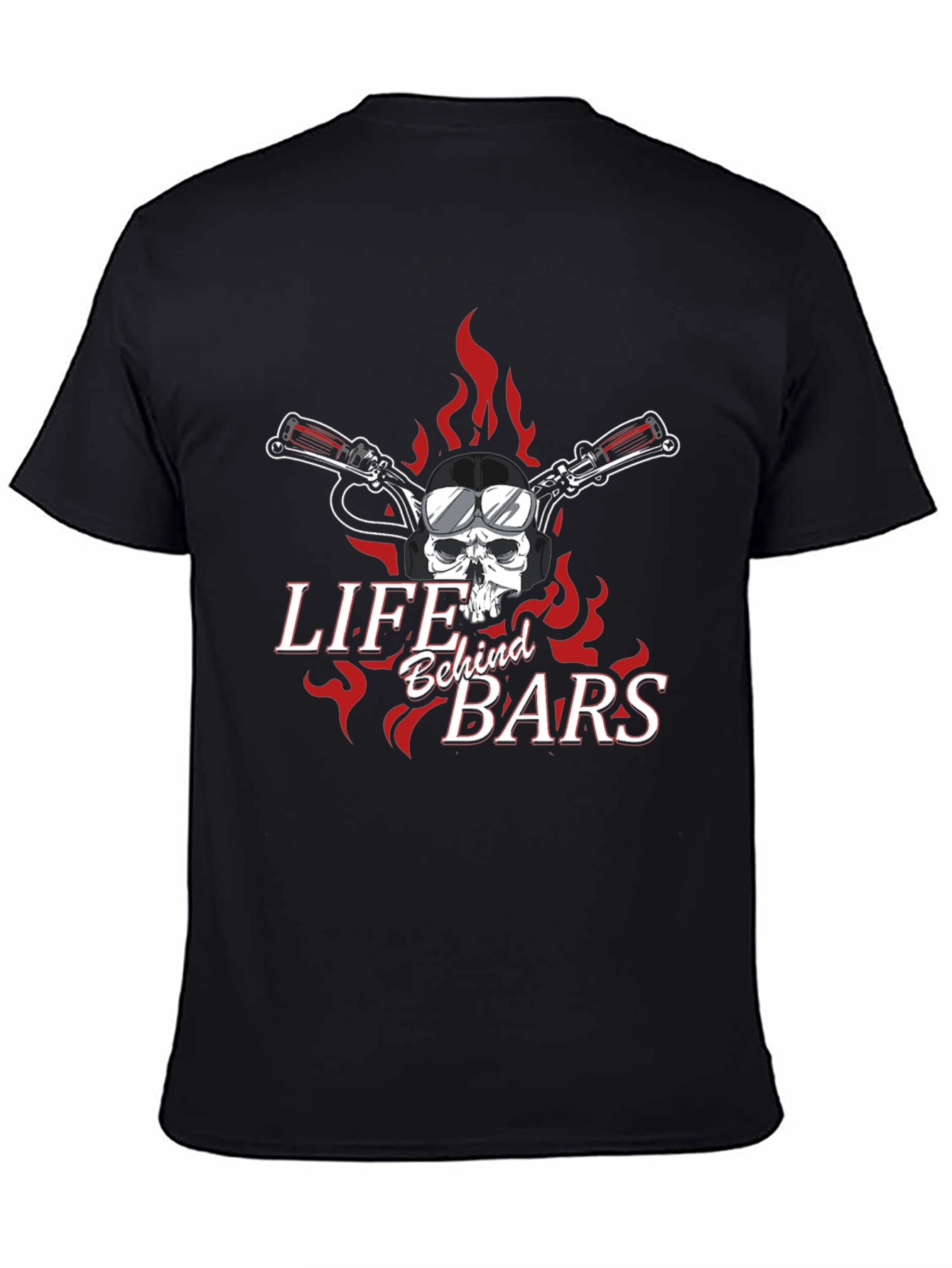 Life Behind Bars Skull Motorcycle T-Shirt
