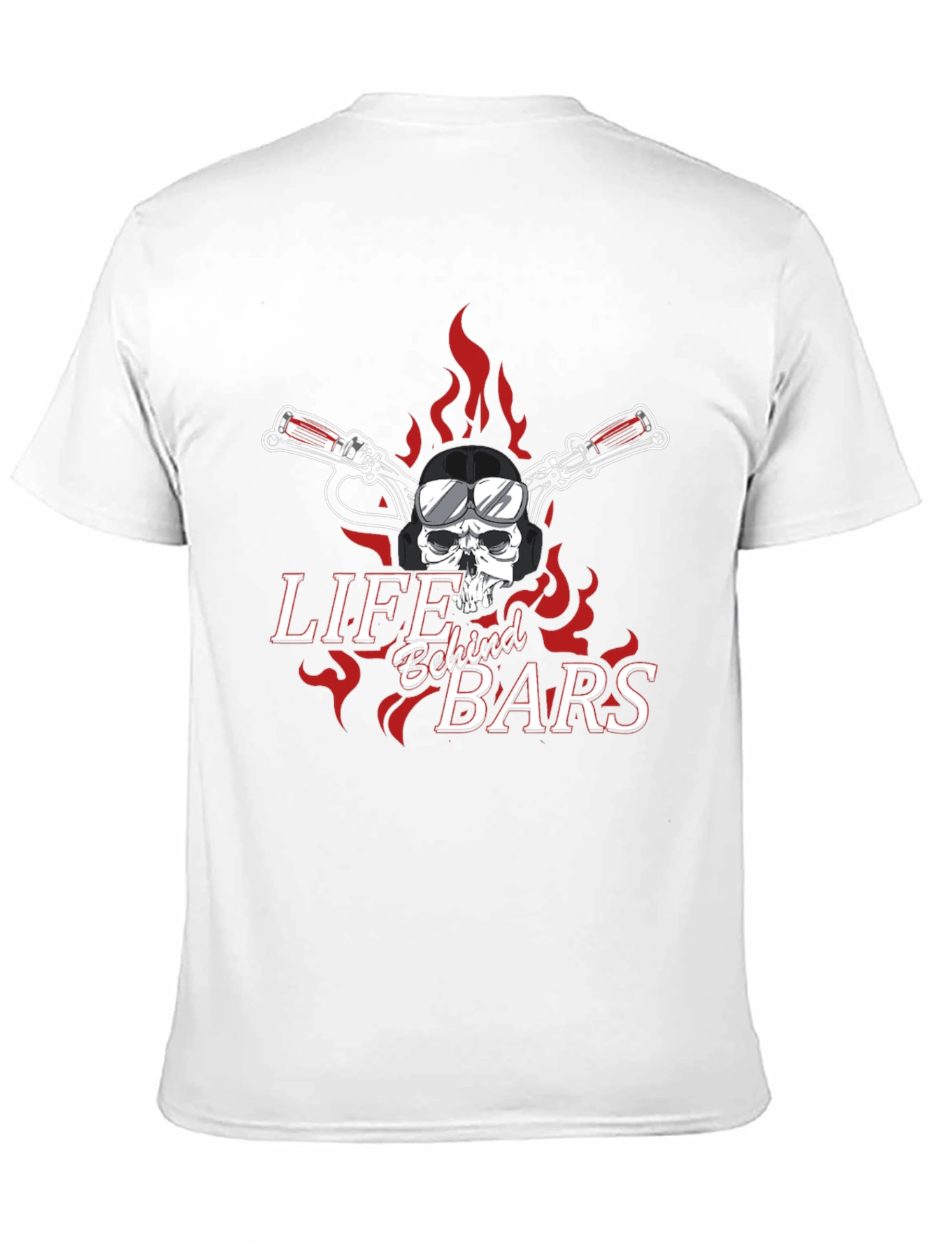 Life Behind Bars Skull Motorcycle T-Shirt