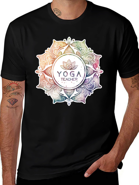 Yoga Teacher Graphic Black T-Shirt