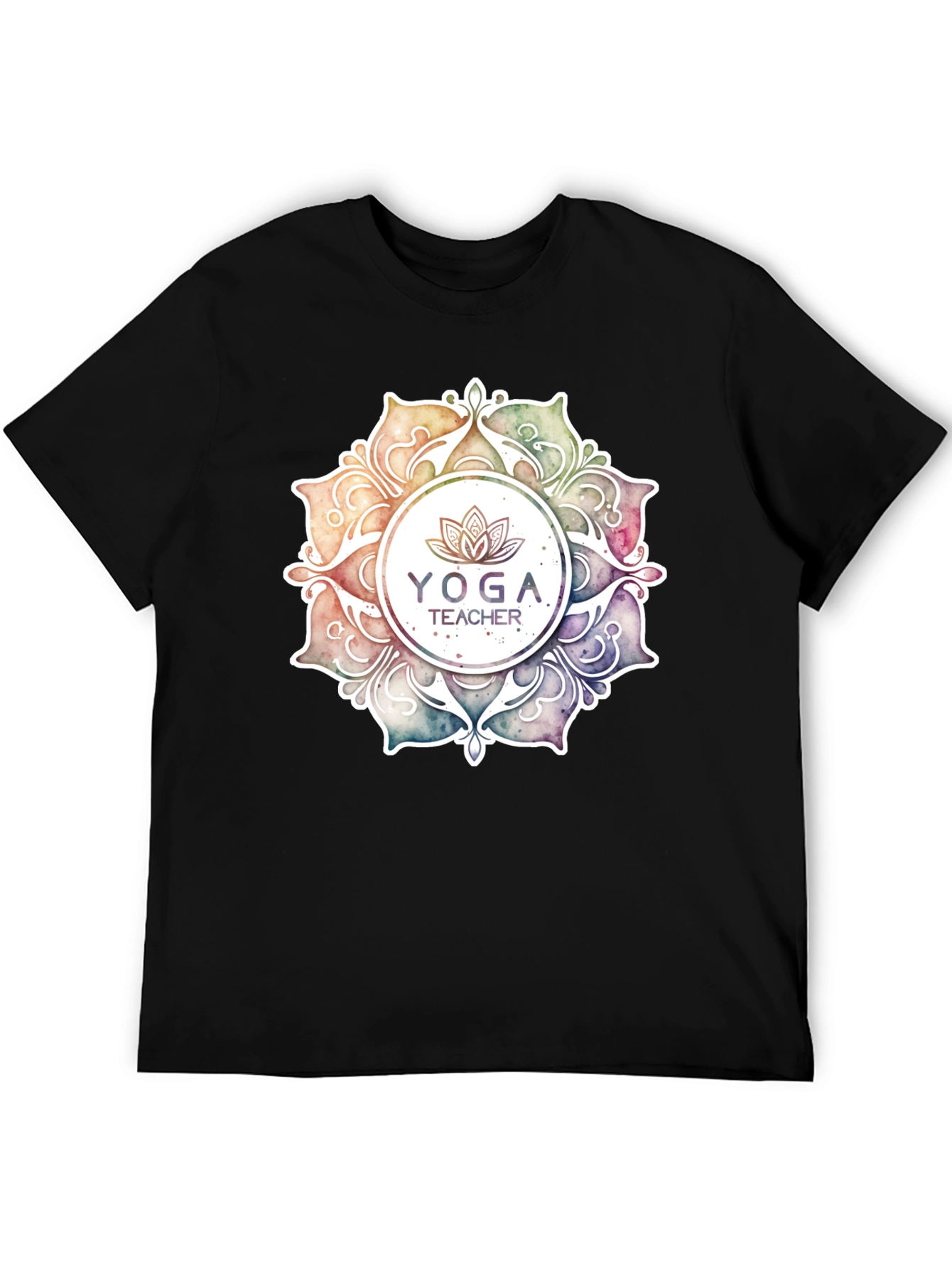 Yoga Teacher Graphic Black T-Shirt