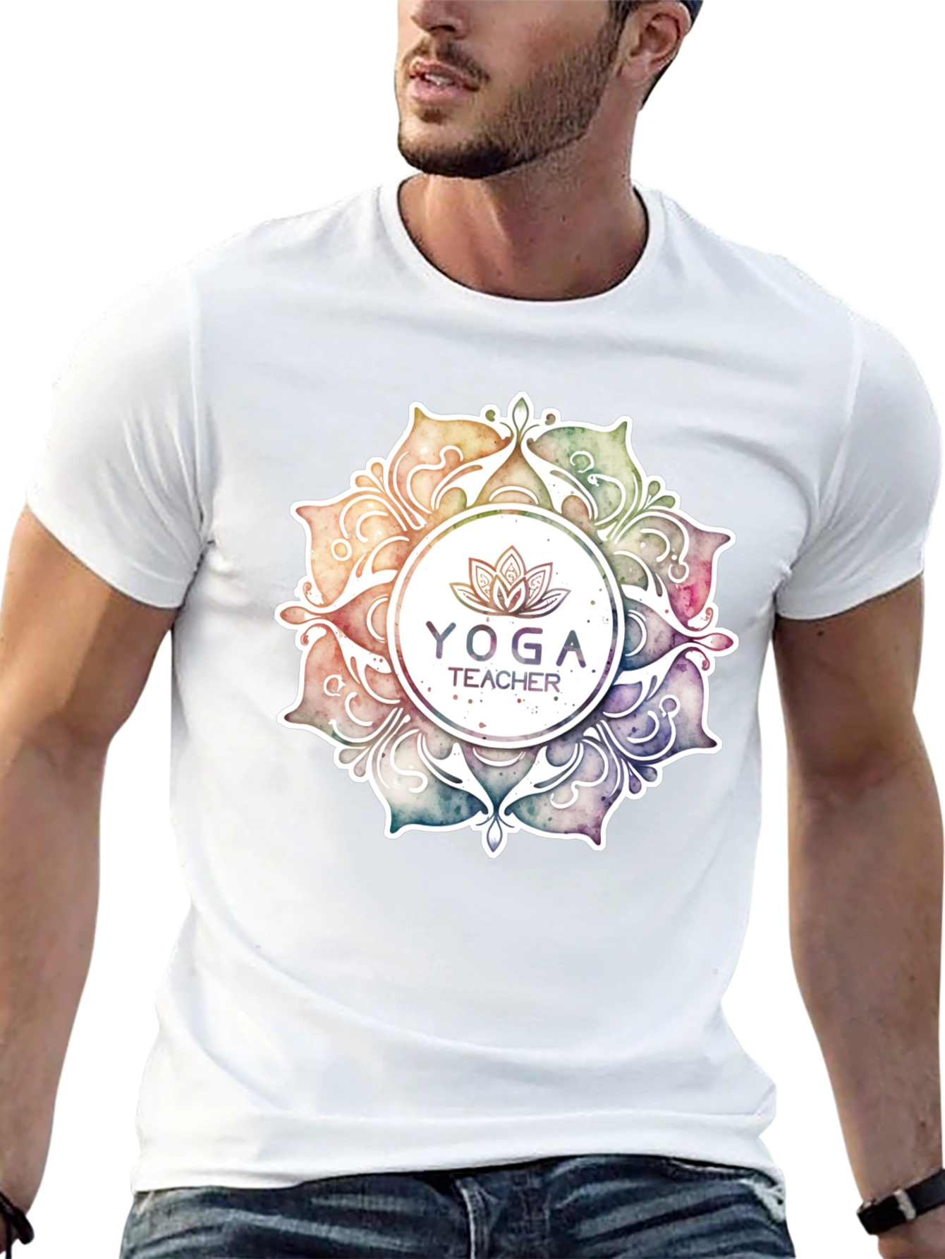 Yoga Teacher Graphic Black T-Shirt