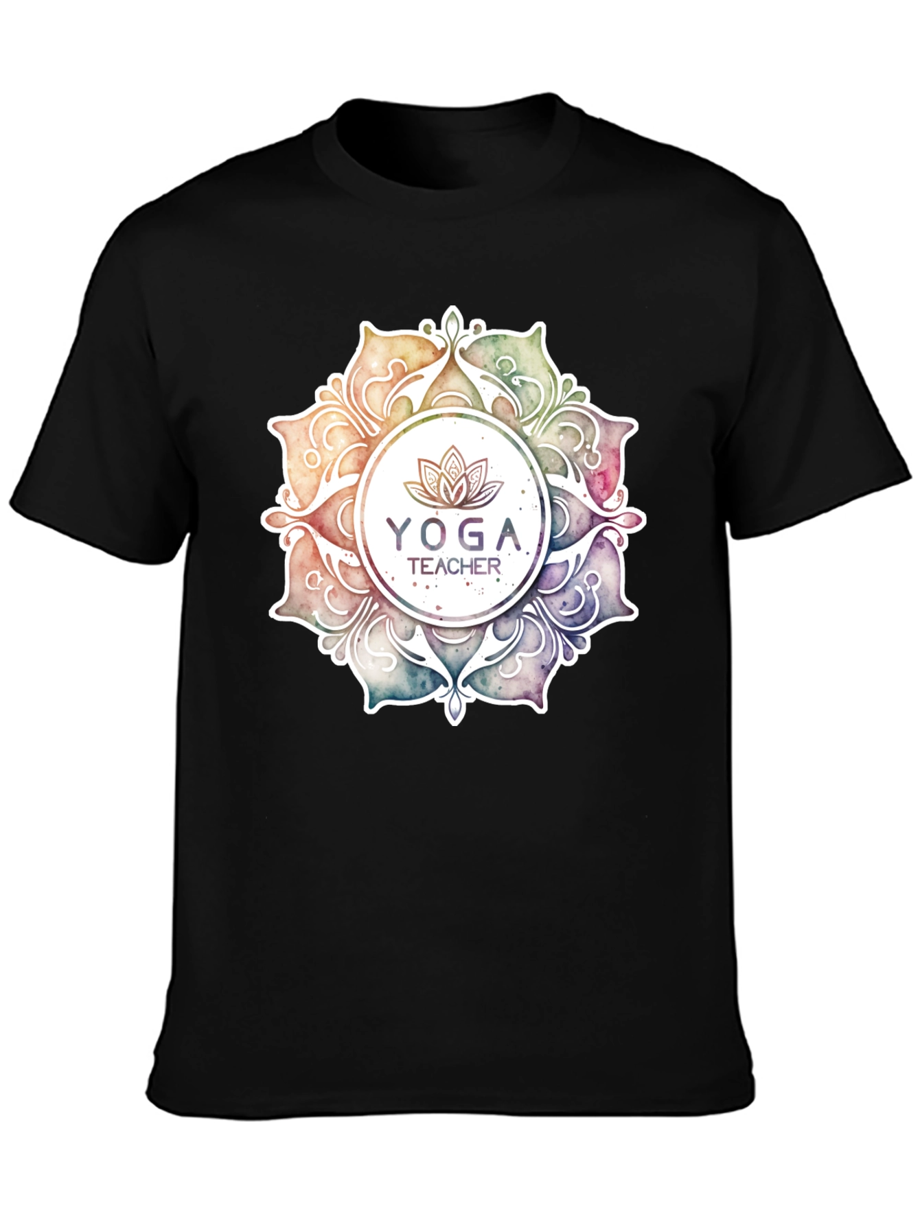 Yoga Teacher Graphic Black T-Shirt