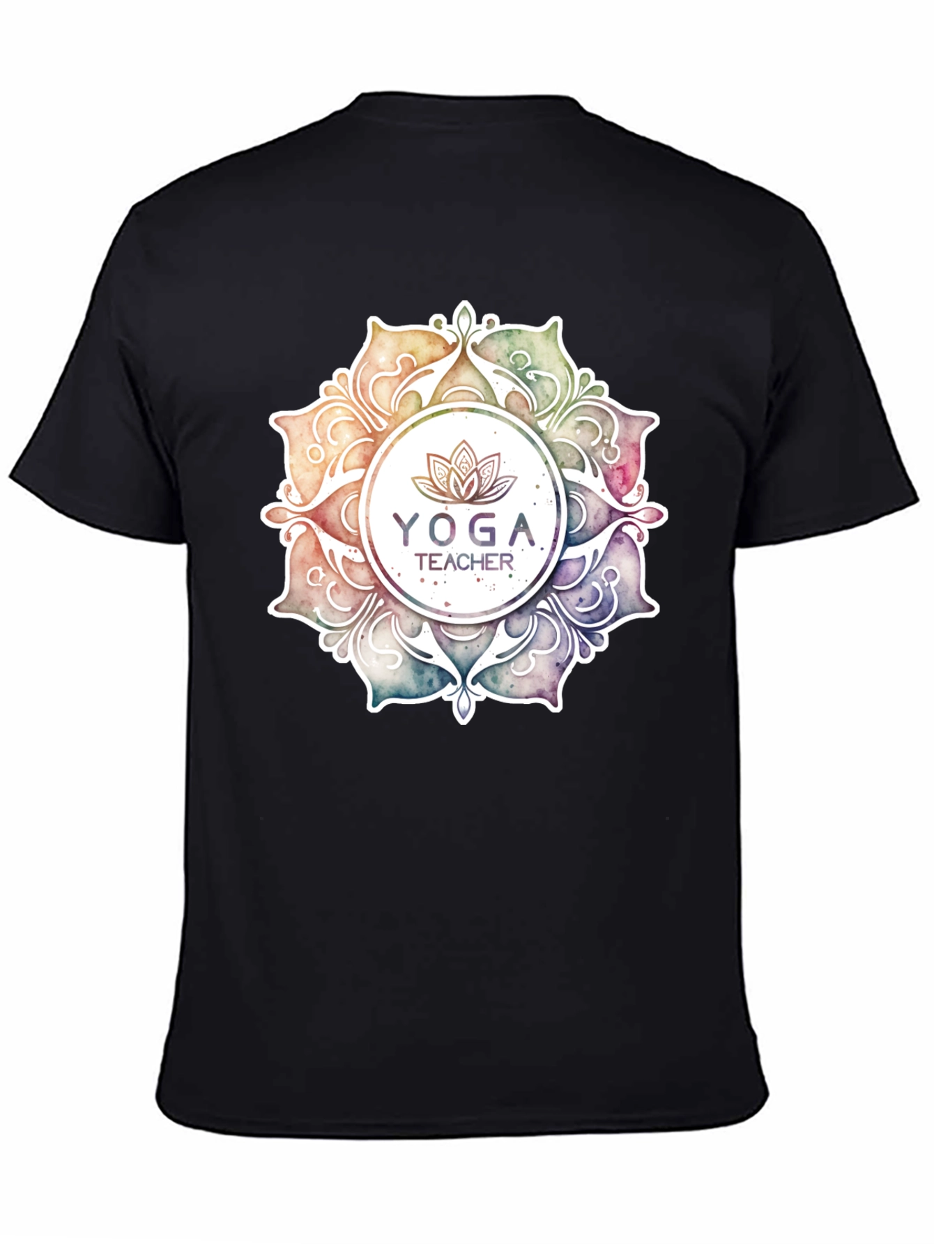 Yoga Teacher Graphic Black T-Shirt