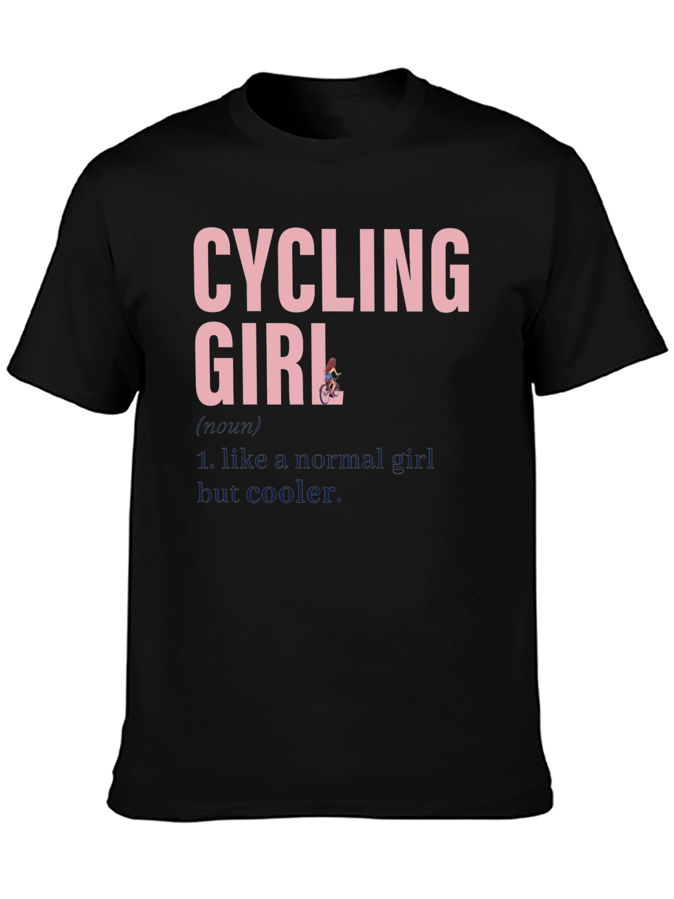 Cycling Girl T-Shirt - Cool Cyclist Tee