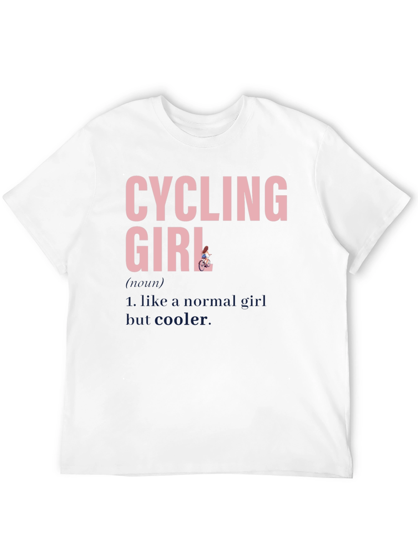 Cycling Girl T-Shirt - Cool Cyclist Tee