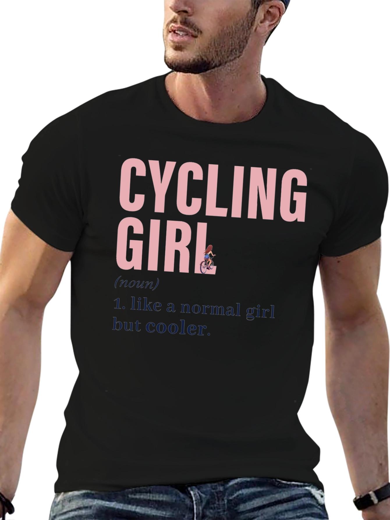 Cycling Girl T-Shirt - Cool Cyclist Tee