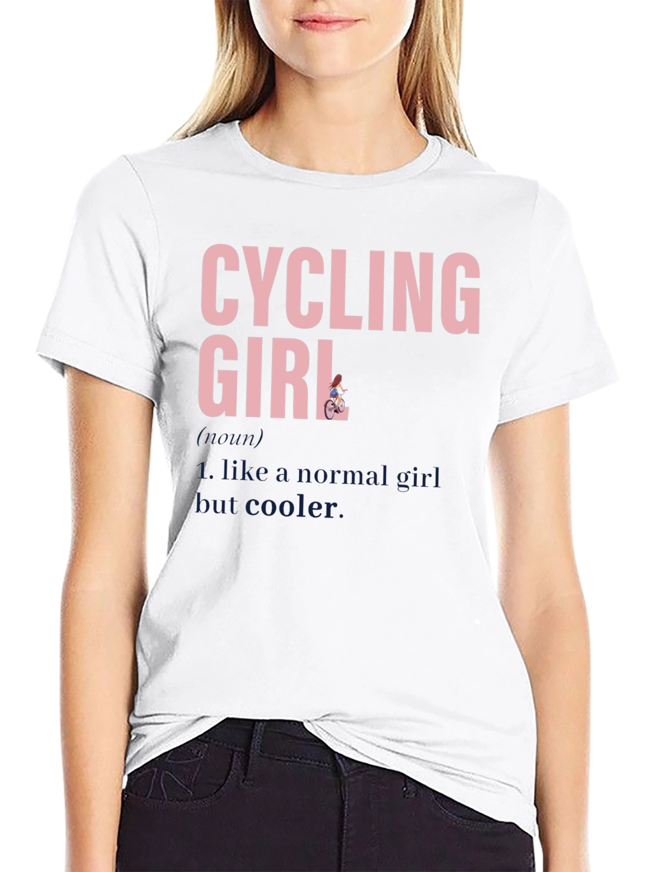 Cycling Girl T-Shirt - Cool Cyclist Tee