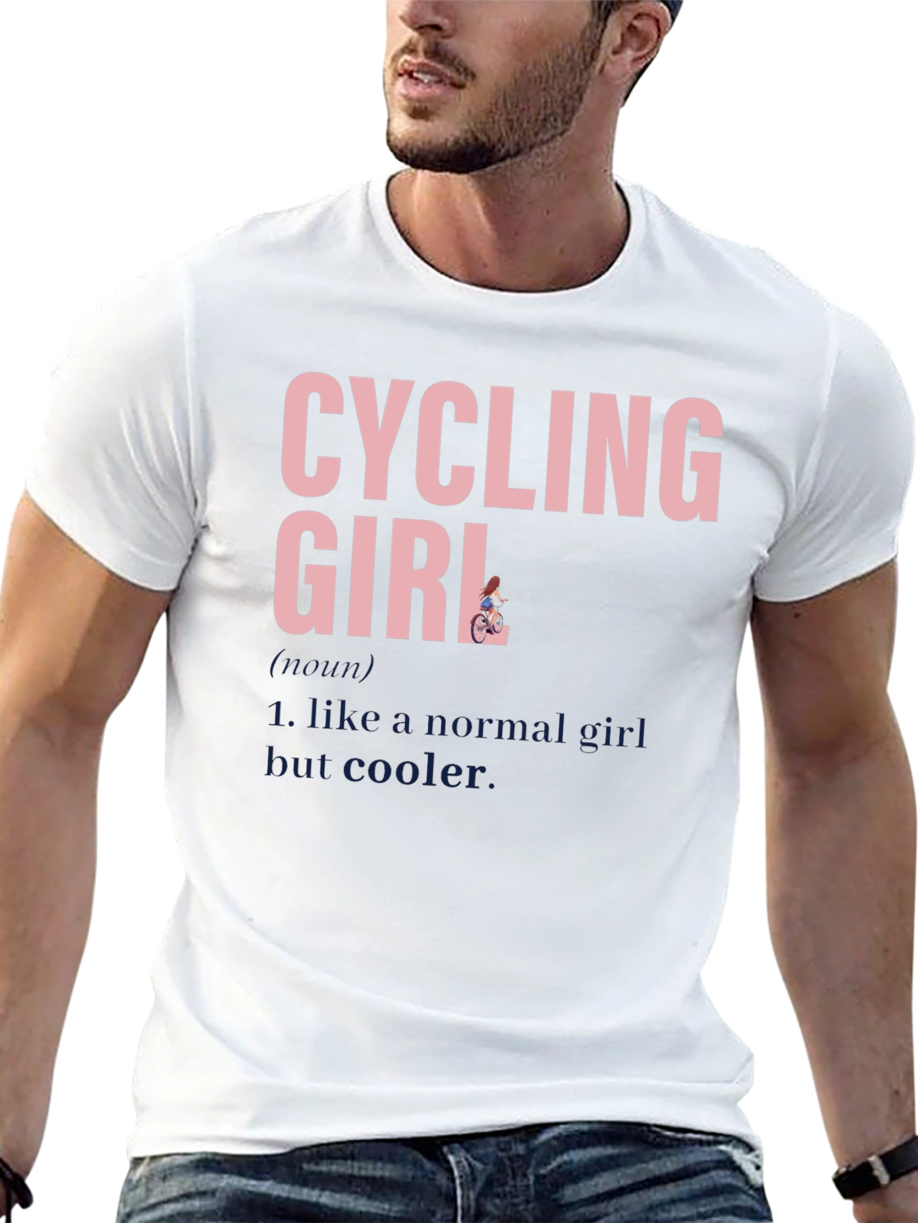 Cycling Girl T-Shirt - Cool Cyclist Tee