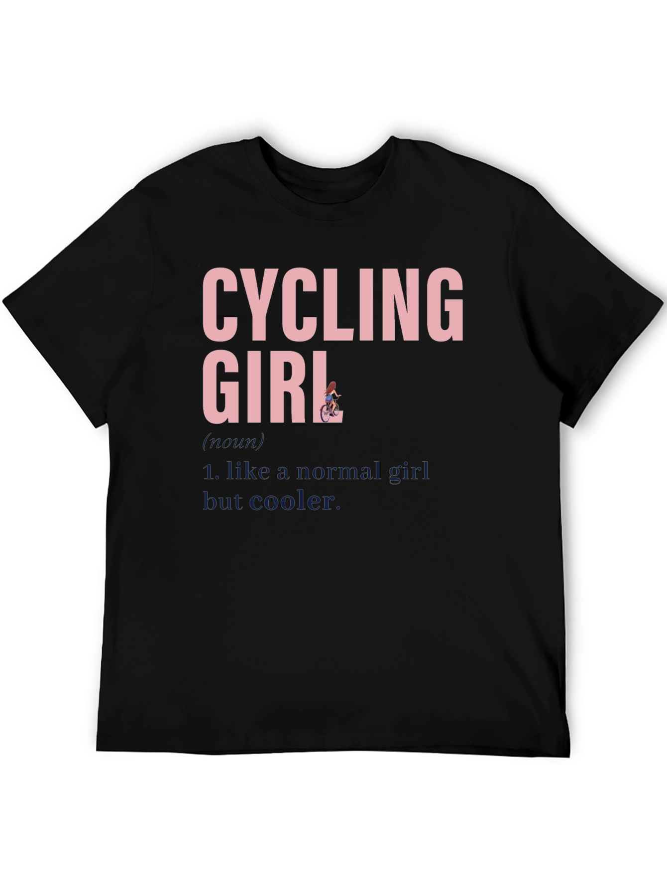 Cycling Girl T-Shirt - Cool Cyclist Tee