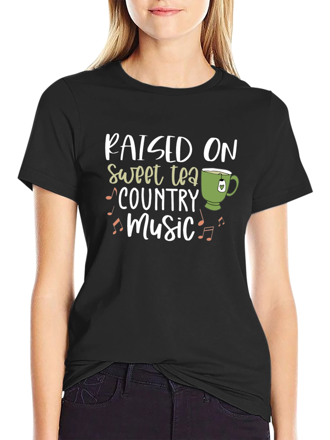 Raised on Sweet Tea & Country Music Graphic T-Shirt