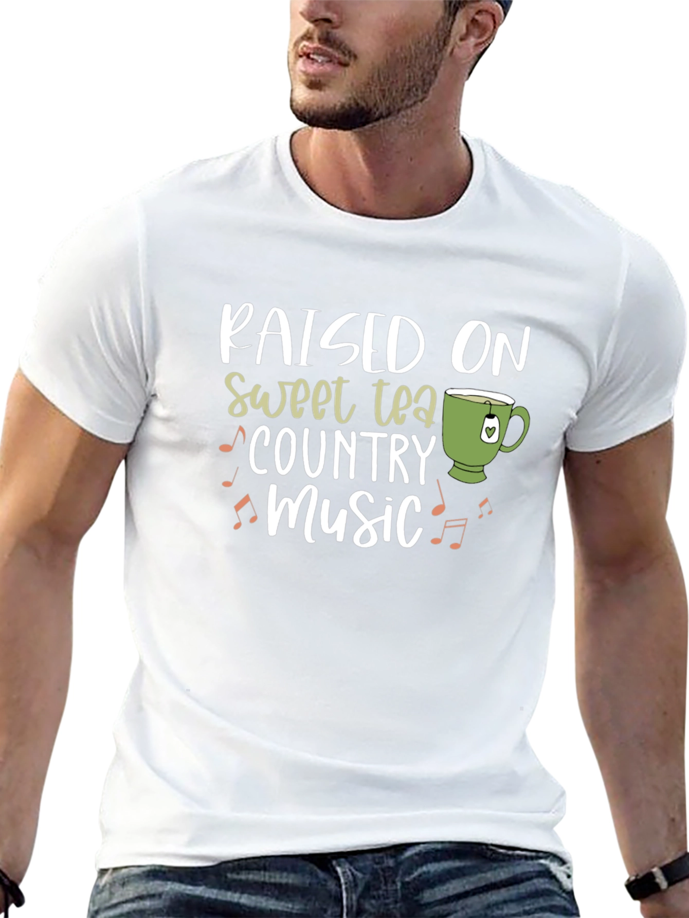 Raised on Sweet Tea & Country Music Graphic T-Shirt