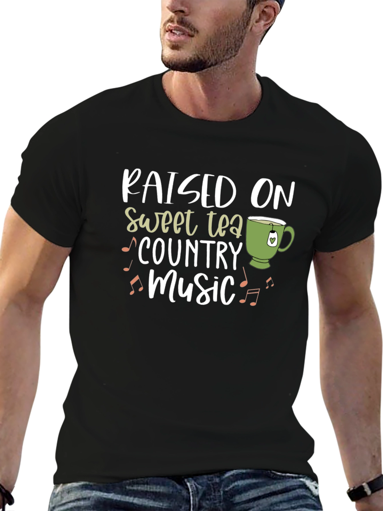 Raised on Sweet Tea & Country Music Graphic T-Shirt
