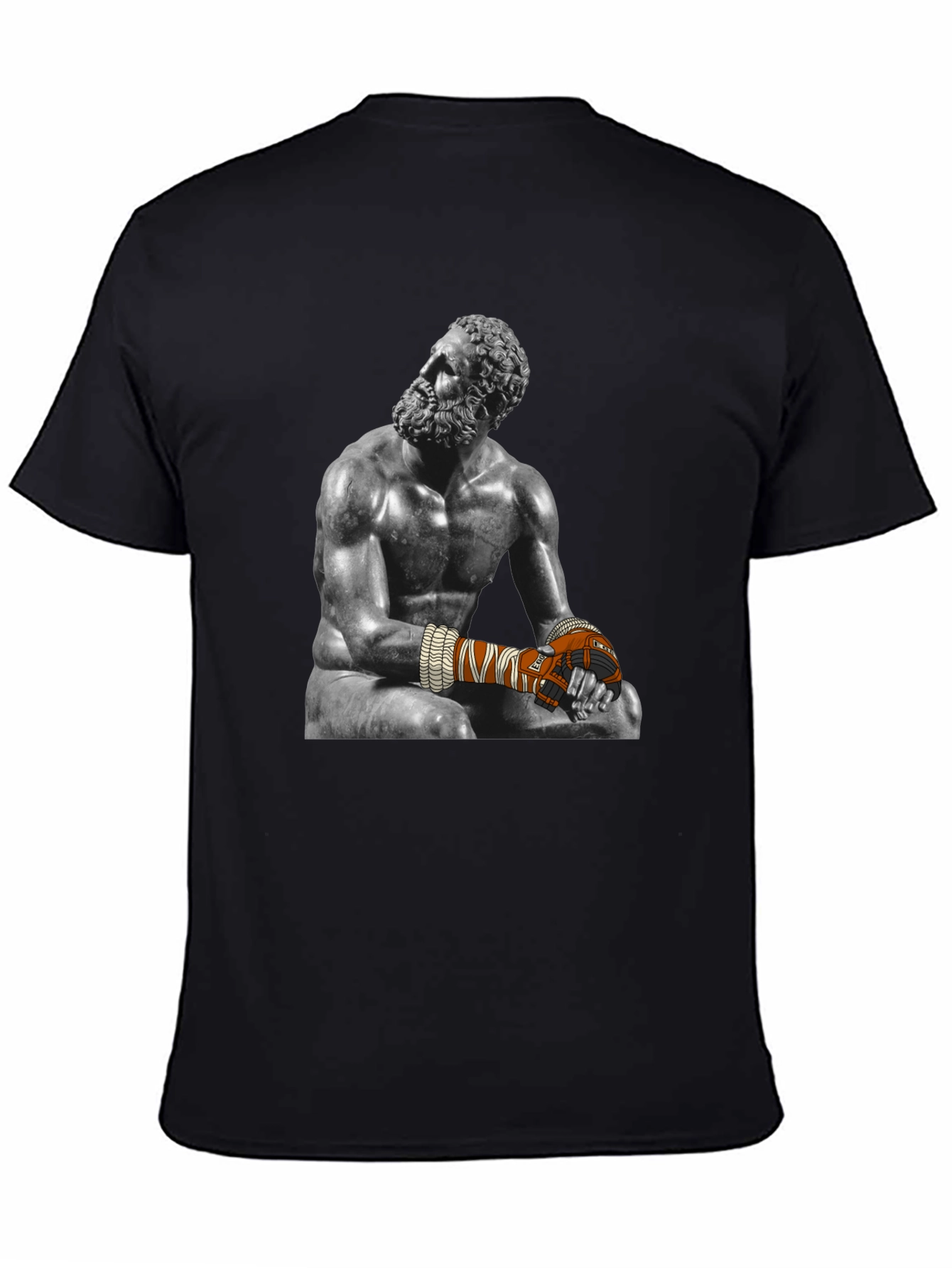 The Boxer Sculpture Graphic Tee - Black Cotton Blend