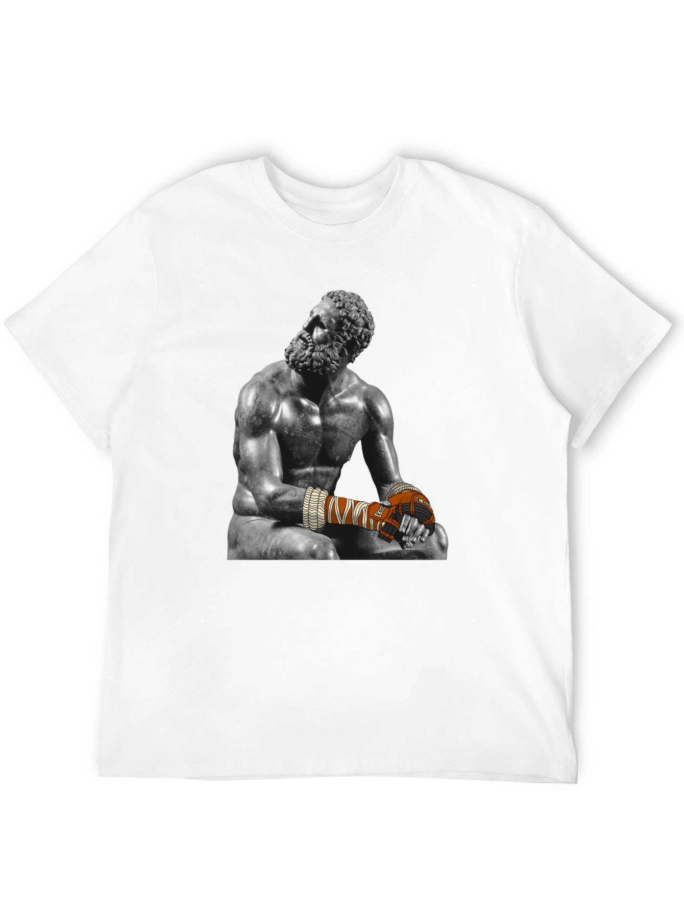 The Boxer Sculpture Graphic Tee - Black Cotton Blend