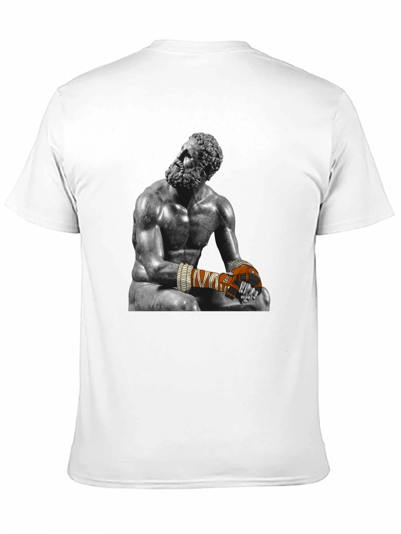 The Boxer Sculpture Graphic Tee - Black Cotton Blend