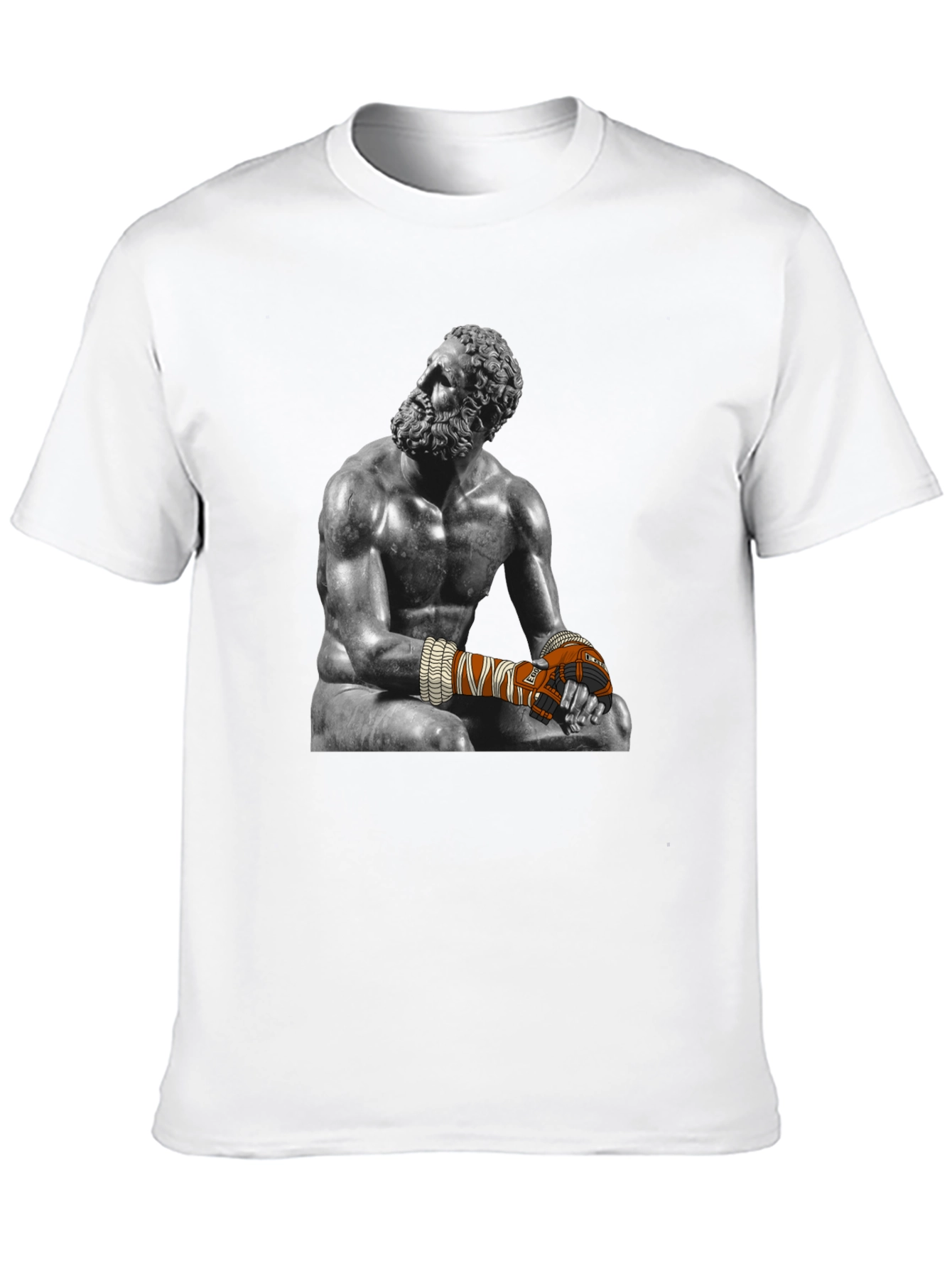 The Boxer Sculpture Graphic Tee - Black Cotton Blend