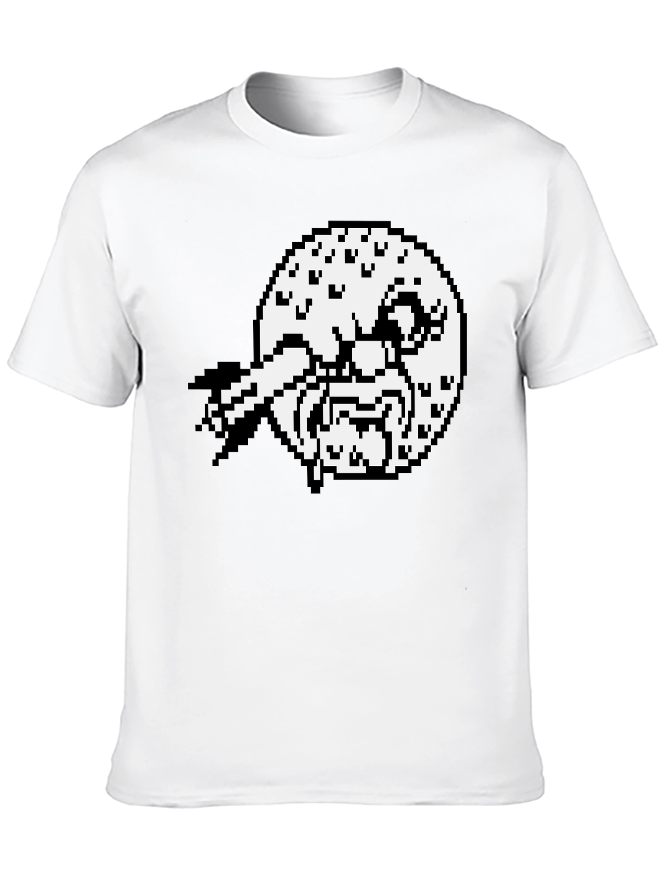 Pixel Art Graphic Tee - Black