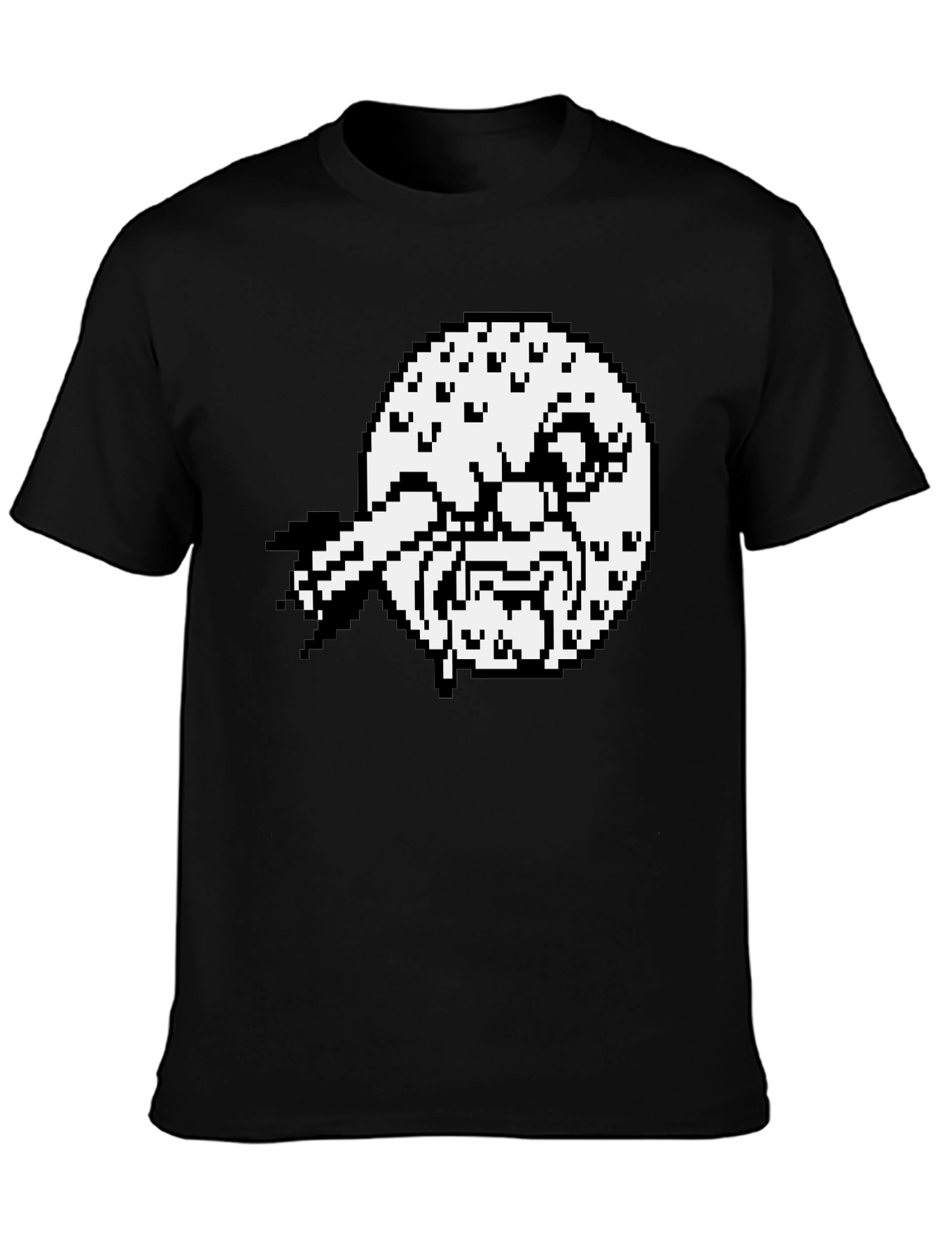 Pixel Art Graphic Tee - Black