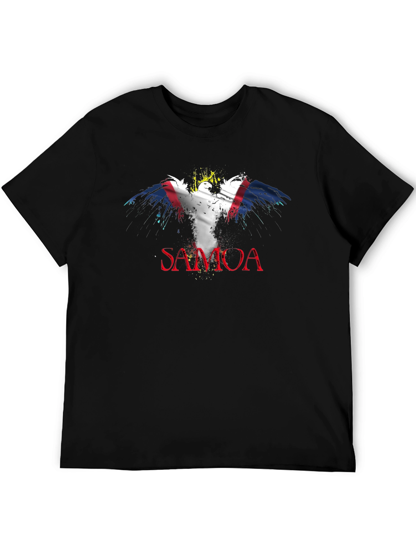 Samoa Flag Eagle Black T-Shirt